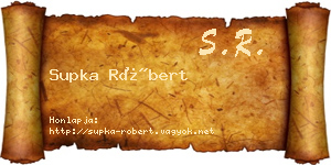 Supka Róbert névjegykártya